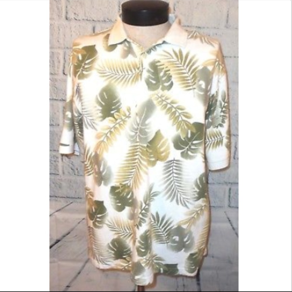 Geoffrey Beene Men's L Hawaiian Style Cotton Shirt